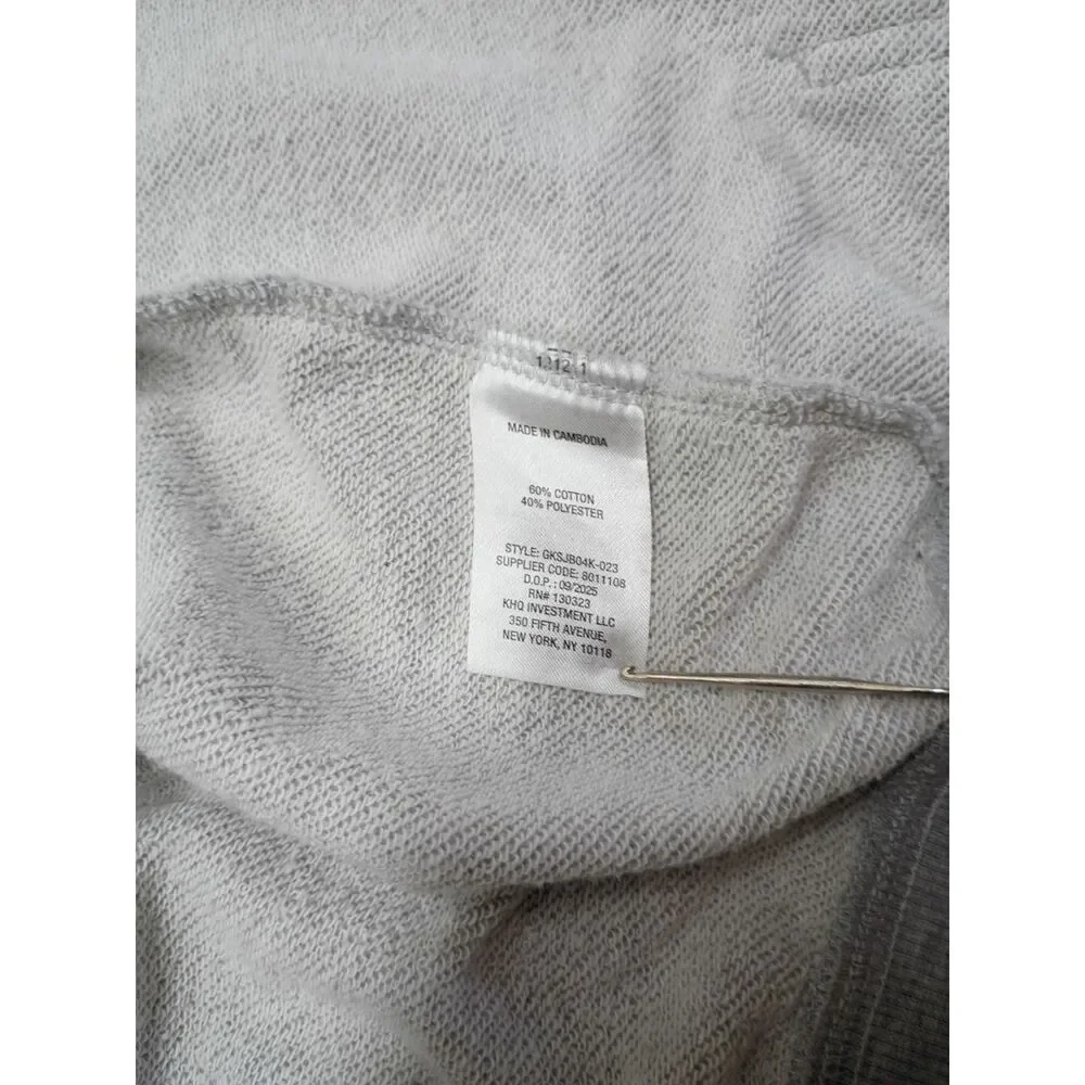 Gap Kids Original Hooded Sweatshirt Youth Sz 14/16 Grey Zip Front Long Sleeve